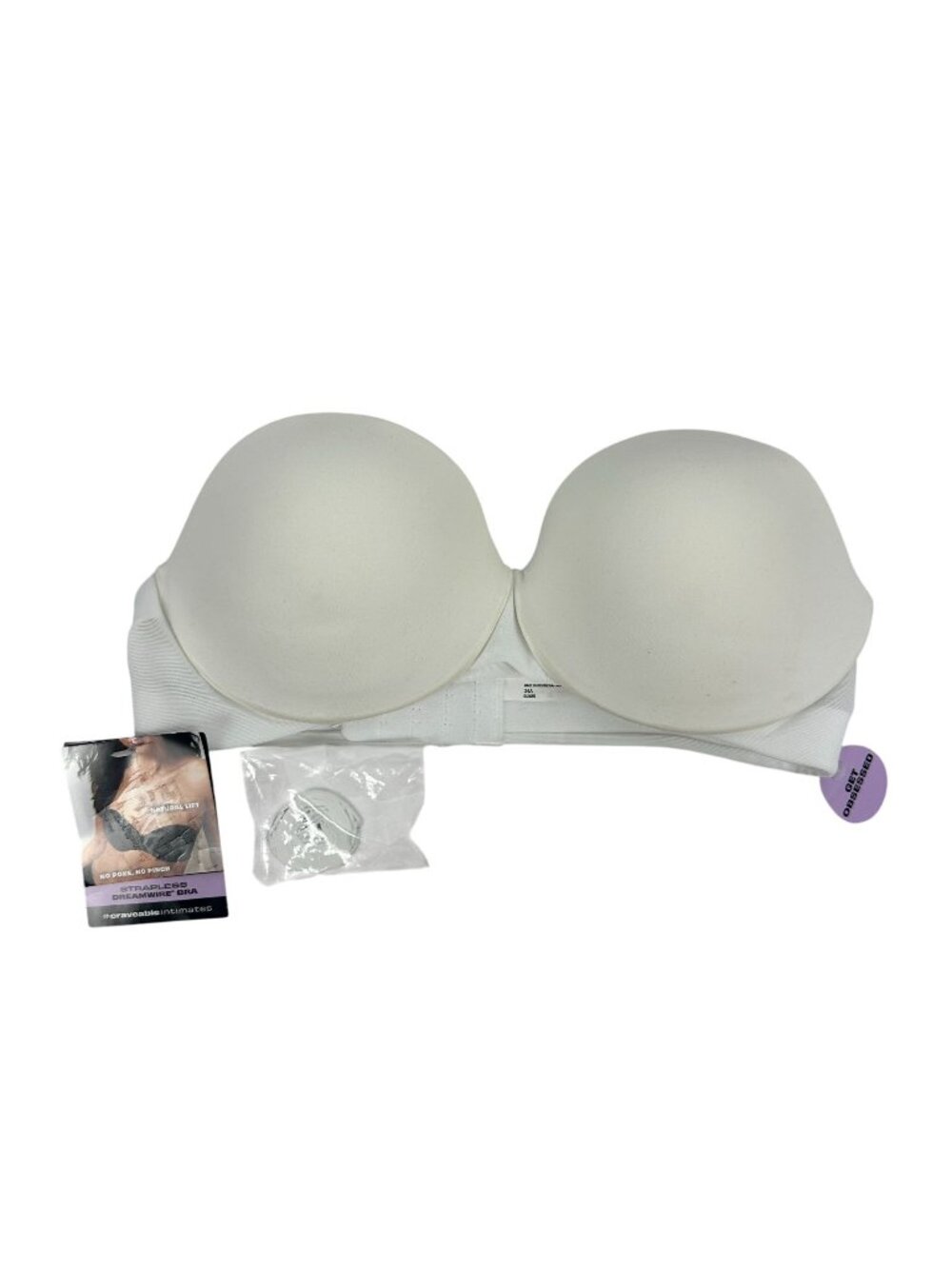 Maidenform White Strapless Dreamwire Bra 34A Lightly Lined Natural Lift NWT